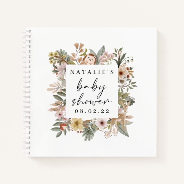 Boho Woodland Baby shower Livre d'or (Devant)