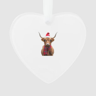 Boho Xmas Noël T-Shirt Vache des Highlands (4)