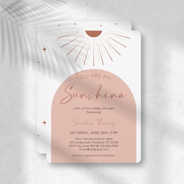 Boho You Are My Sunshine Baby shower Invitation (Créateur téléchargé)