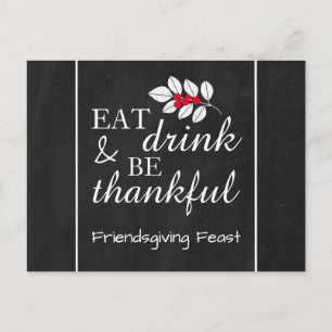 Boire à manger, Chalkboard Thanksgiving Invitation