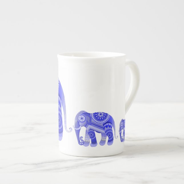 BOIRE AVEC COOL BLEU ELEPHANT MUG (Devant droit)