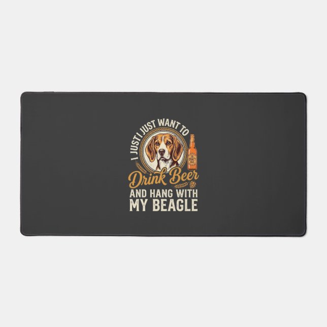 Boire Bière Beagle Chien Bière Artisanale Bouteill (Recto)