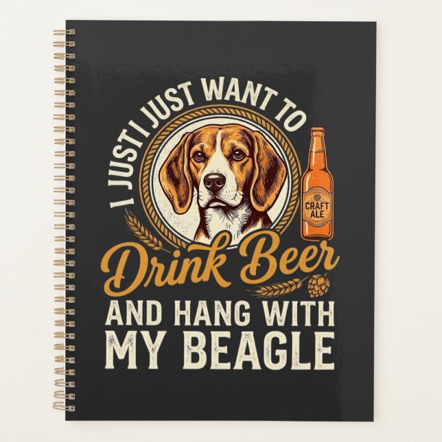 Boire Bière Beagle Chien Bière Artisanale Bouteill (Devant)