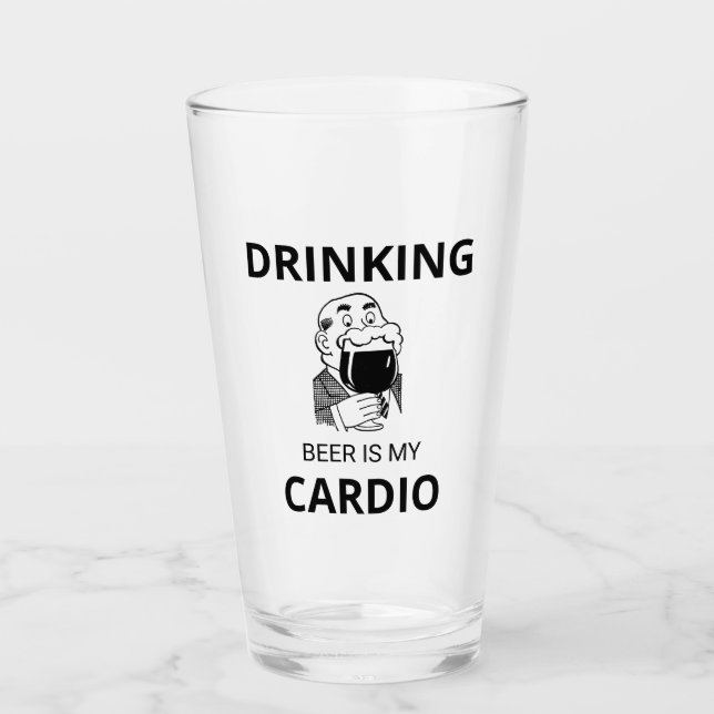 Boire De La Bière Est Ma Coupe De Verre Cardio (Devant)
