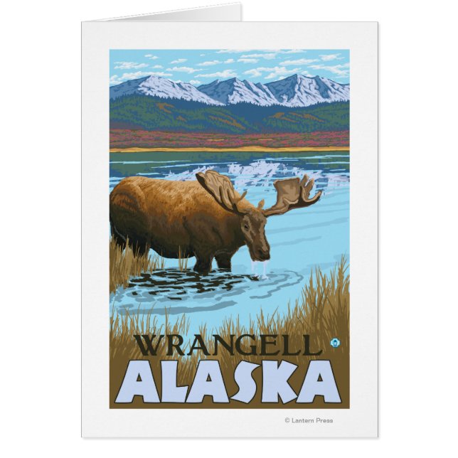 Boire de l'orignal au lac - Wrangell, Alaska (Devant)