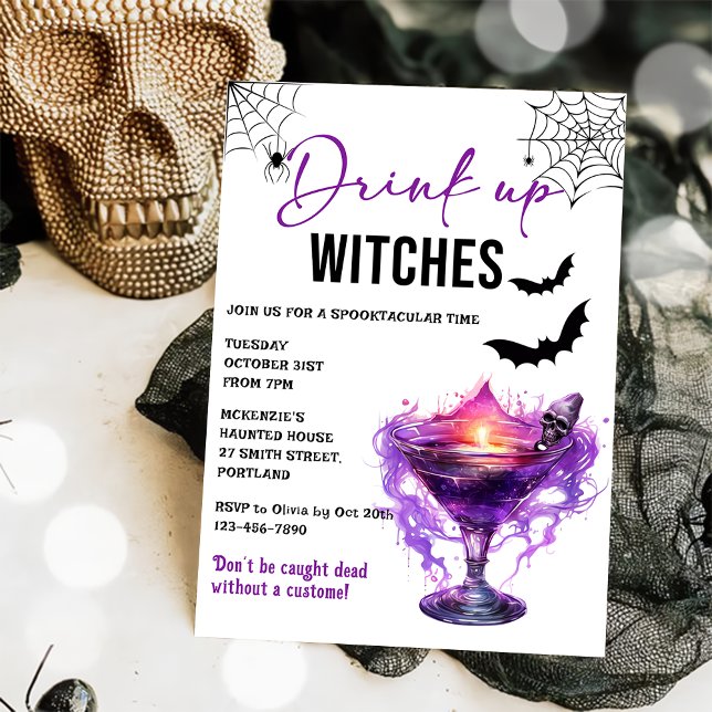 Boire des sorcières Invitation de la fête d'Hallow (Créateur téléchargé)