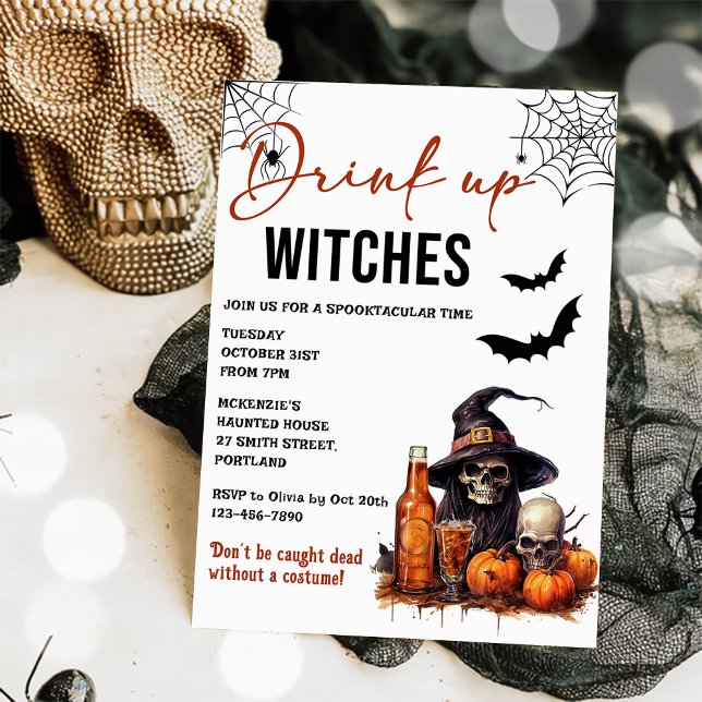 Boire des sorcières Invitation de la fête d'Hallow (Créateur téléchargé)