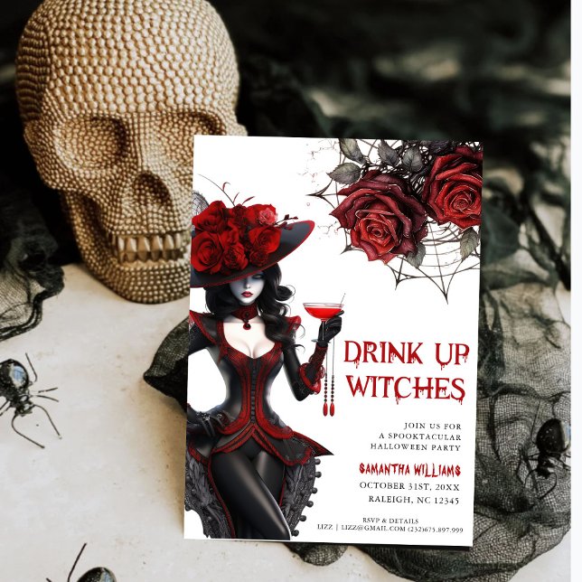 Boire des sorcières Invitation de la fête d'Hallow (Créateur téléchargé)
