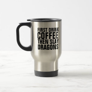 BOIRE DU CAFÉ PUIS SLAY DRAGONS VOYAGER MUG