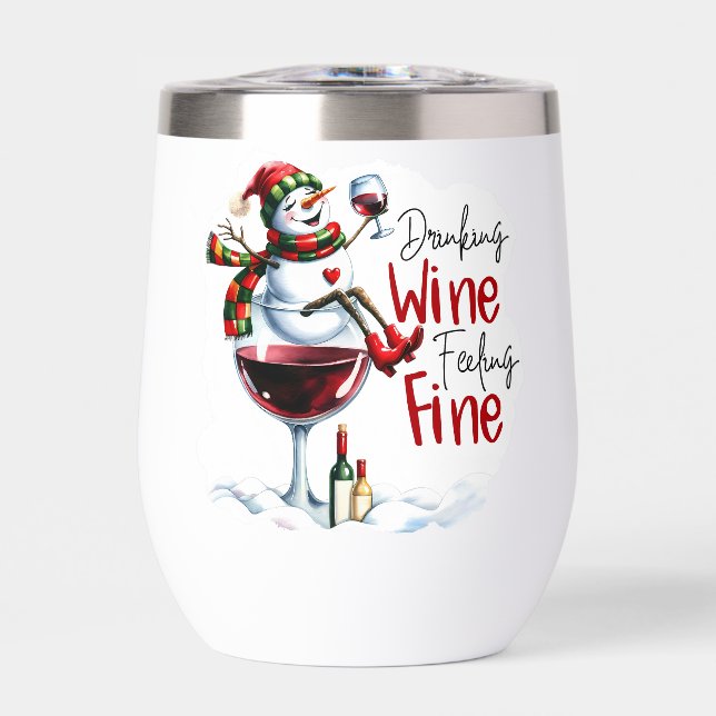 Boire du vin se sentant fin personnalisé (Avant)
