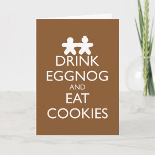 BOIRE L'EGGNOG ET MANGER LES COOKIES Carte de voeu