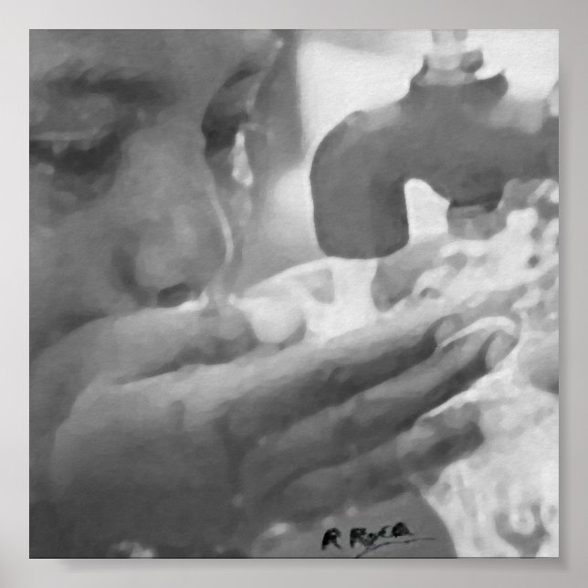 Boire les eaux la source OU d'Oils Atwork Poster (Devant)