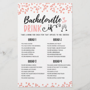 BOIRE modifiable SI Bachelorette, partie de la fêt