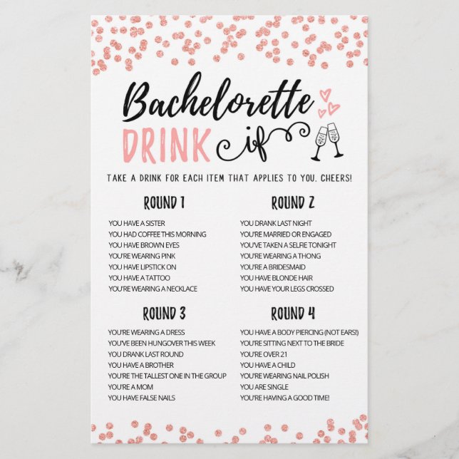 BOIRE modifiable SI Bachelorette, partie de la fêt (Devant)