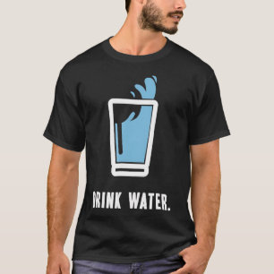Boire Plus D'Eau T-shirt Rester Hydraté H2O Gym Wo