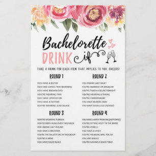 BOIRE SI jeu Bachelorette ou Hen Party