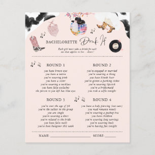 Boire si Jeu de fête de bachelorette Disco Cowgi