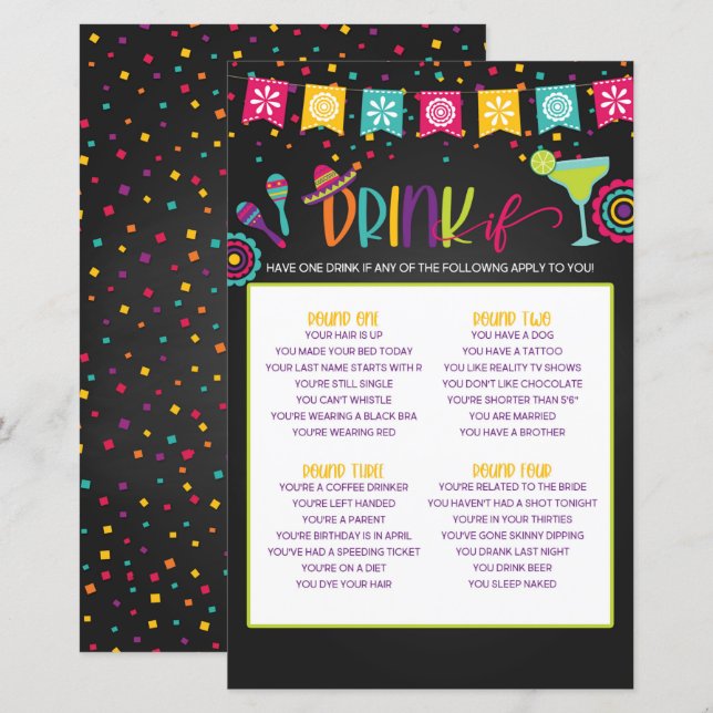 Boire Si Jeu - Fiesta (Devant / Derrière)