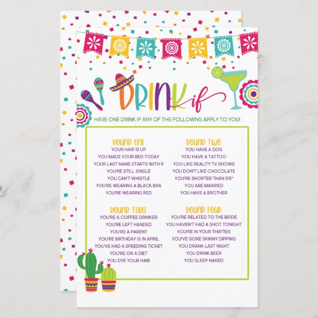 Boire Si Jeu - Fiesta WH (Devant / Derrière)