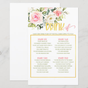 Boire Si Jeu - Rose Floral & Or