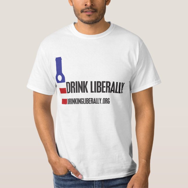 Boire un T-shirt Homme Liberally (Devant)