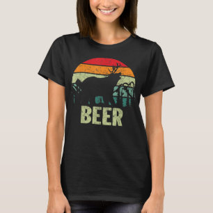 Boire Vintage amusante - Bear Deer Beer TShirt