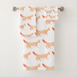 Bois Abstrait artistique Renards rouges