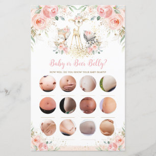 Bois animal floral bébé ou bières jeu de ventre