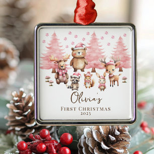 Bois Animaux Baby Girl Keepsaké Ornement