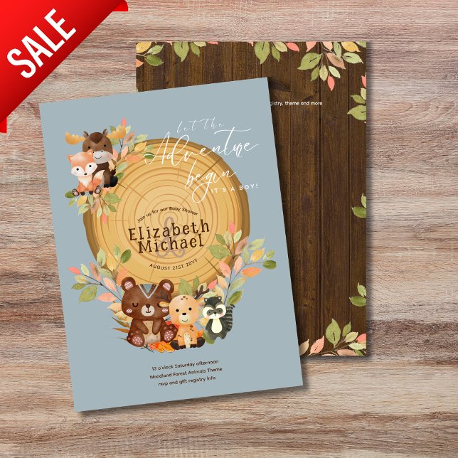 Bois Animaux Bébé Garçon Douche 1er Anniversaire (Créateur téléchargé)