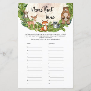 Bois animaux de la forêt de la verdure Nom qui ton