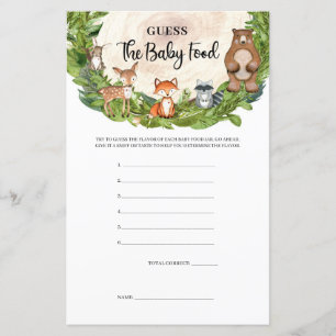 Bois animaux tranche en bois Guess The Baby Food