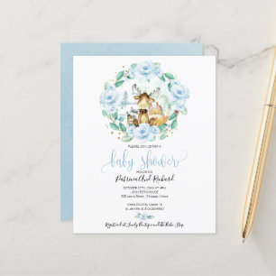 Bois Animaux Végétation Baby shower budgétaire