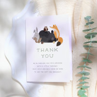 Bois Animaux Végétation Baby shower Merci