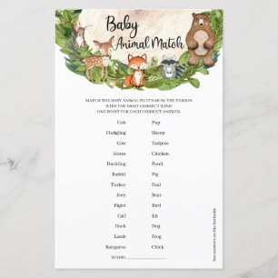 Bois animaux verdure Baby Animal Match