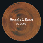 Bois Arbre Bois Stump Rustic Wedding Party sticker<br><div class="desc">Bois Arbre Bois Stump Rustic Wedding Party autocollants. Customisez avec tout texte.</div>