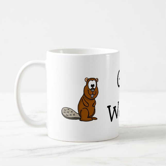 Bois ? Beaver Coffee Mug (Gauche)