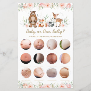 Bois Blush Floral Baby or Beer Belly Jeu