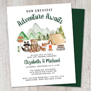 Bois Camping Couples Baby shower Invitation