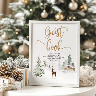 Bois cerf forestier Livre d'or Symbole