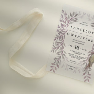 Bois chute pics rose invitation rustique