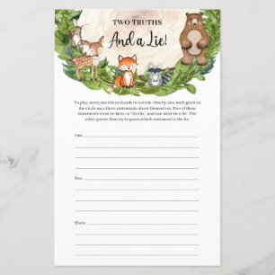 Bois d'animaux tranche en bois deux Vérités et un