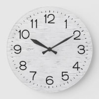 Bois de bouleau blanc Grande horloge