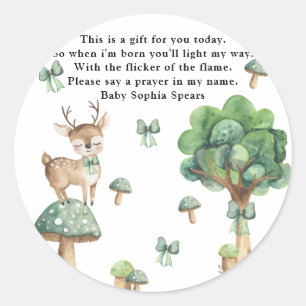 Bois de cerf - étiquette de la chandelle de prière