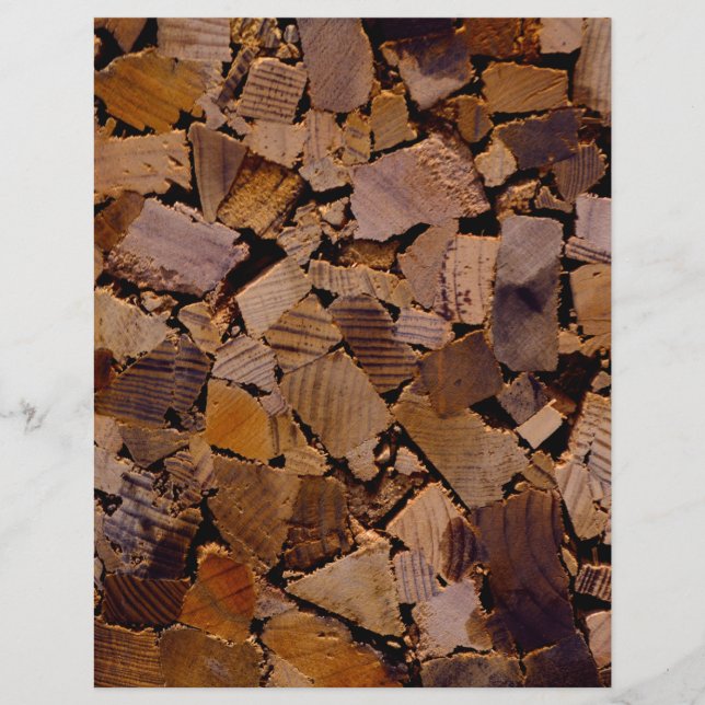 Bois de chauffage rustique cabine bois  écorce mot (Devant)