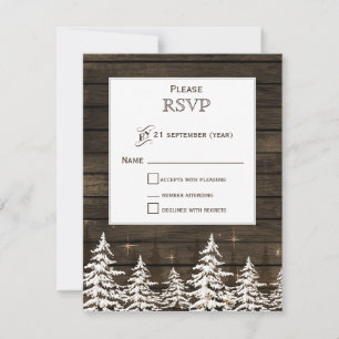 Bois de grange Pins rustiques, bois d'hiver rsvp