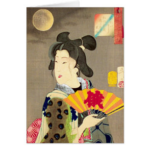 Bois de graveur japonais Ukiyo-e de geisha de