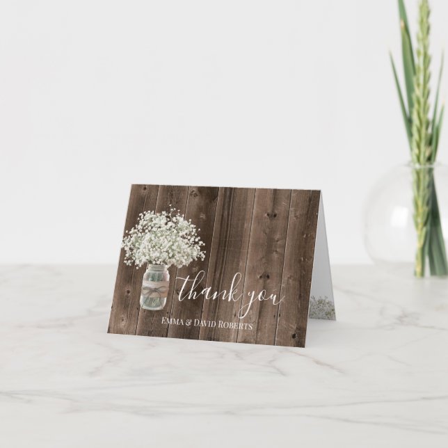 Bois de poitrine florale de Rustic Baby Merci (Devant)