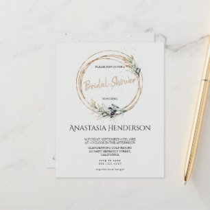 Bois d'olive - Douche nuptiale. Invitation