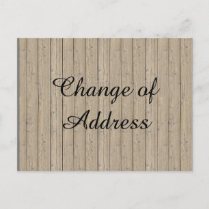 Bois élégant Changement d'adresse Faire-part Post